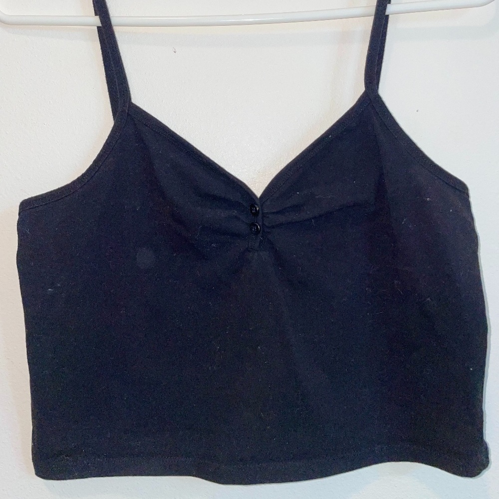 Black Buttoned Tank